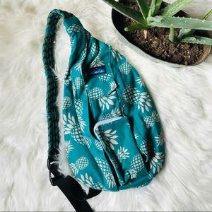 Kavu Pineapple Sling/Crossbody Bag, turquoise, full size
